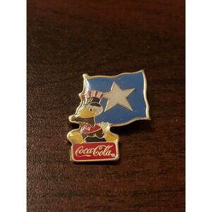 Vintage 1984 Los Angeles Olympics Coca Cola Sam Eagle‎ Somalia Flag Lapel Pin